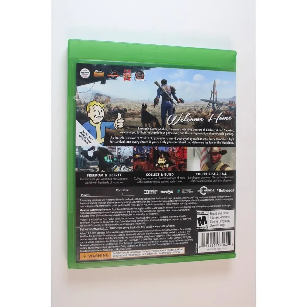 Fallout 4 (Microsoft Xbox One edition) Authentic, complete, tested/works